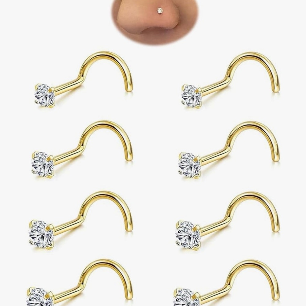 Gold and Silver Nose Studs